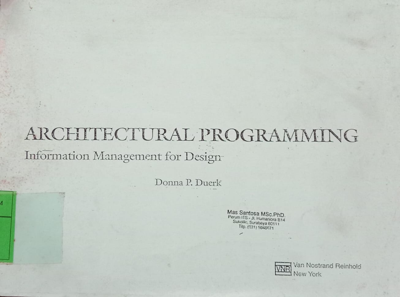 Architectural Programing Information Management for Design