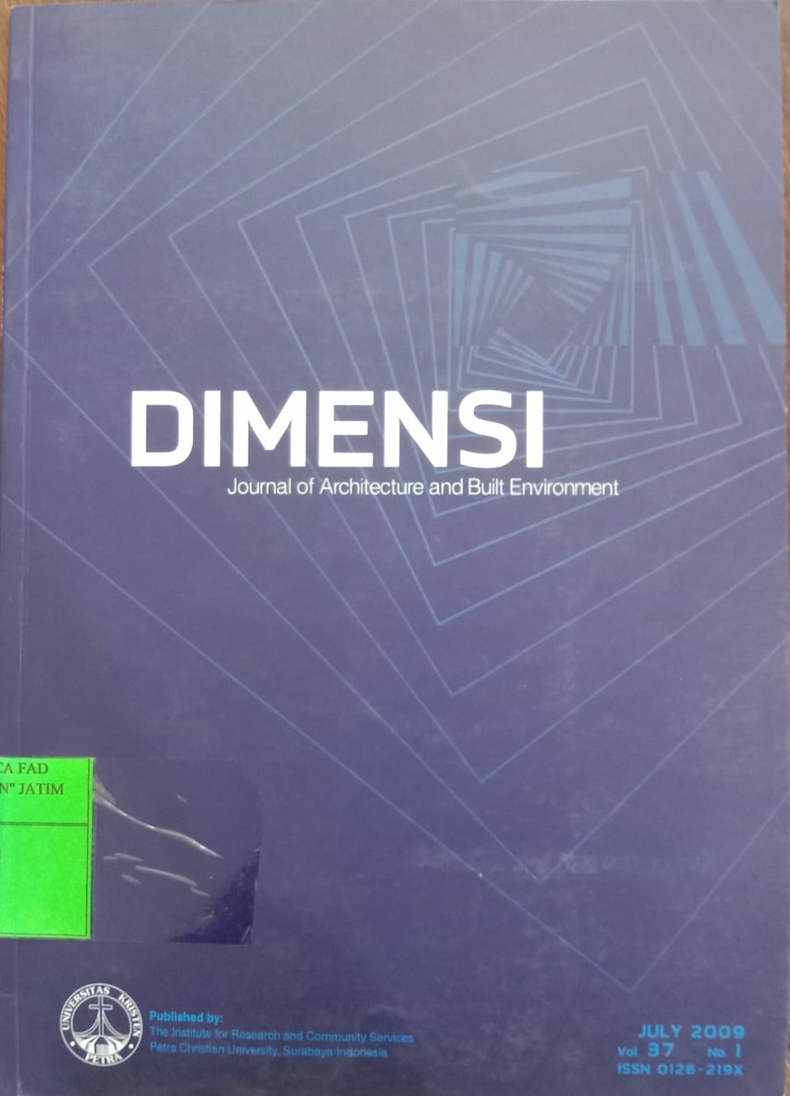 DIMENSI Journal of Architecture and Built Environment