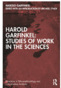 HAROLD GARFINKEL: STUDIES OF WORK IN THE SCIENCES