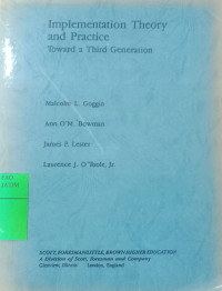 Image of Implementation Theory and Practice