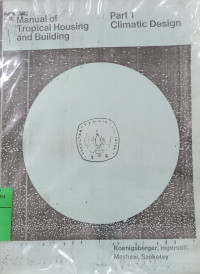 Image of Manual of Tropical Housing and Building