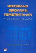 Reformasi Birokrasi Pemerintahan Menuju Tata Kelola Pemerintahan Yang Baik